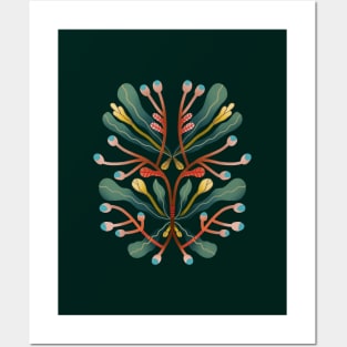 Botanical symmetry  composition Posters and Art